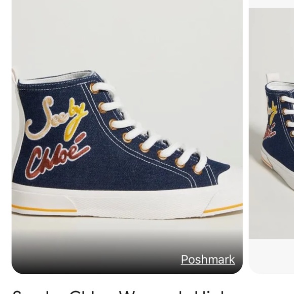 See by Chloe size 7 high top sneakers nwt